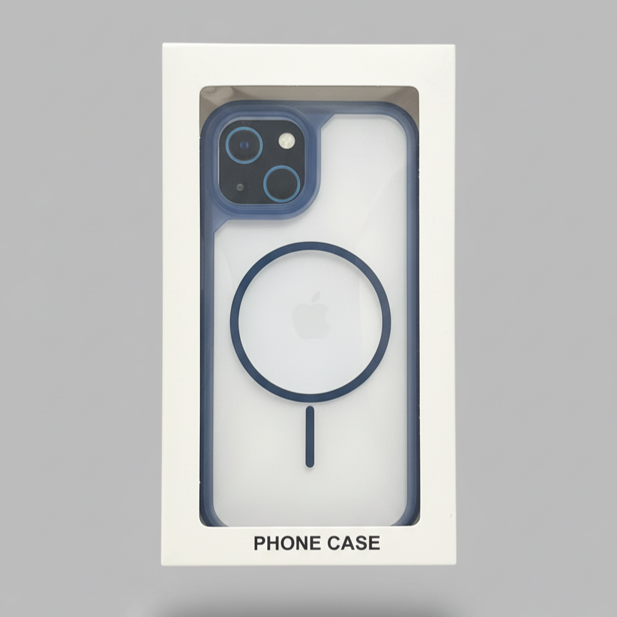 FrostMag Transparent Magnetic Case with Border – iPhone 14