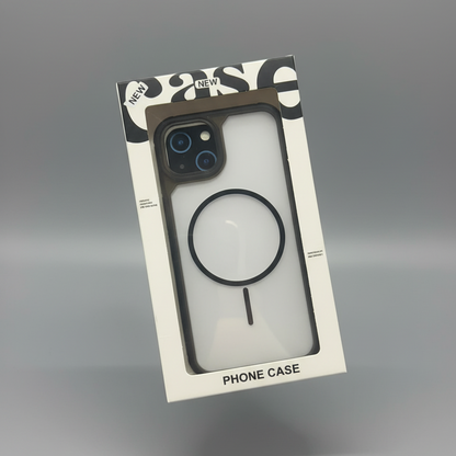 FrostMag Transparent Magnetic Case with Border – iPhone 14