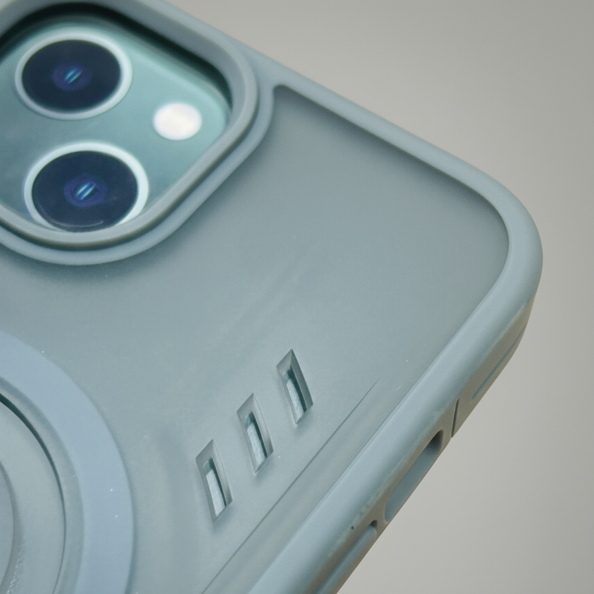 iPhone 14 Shockproof Magnetic Ring Stand Cover – Blue, Gray & Black