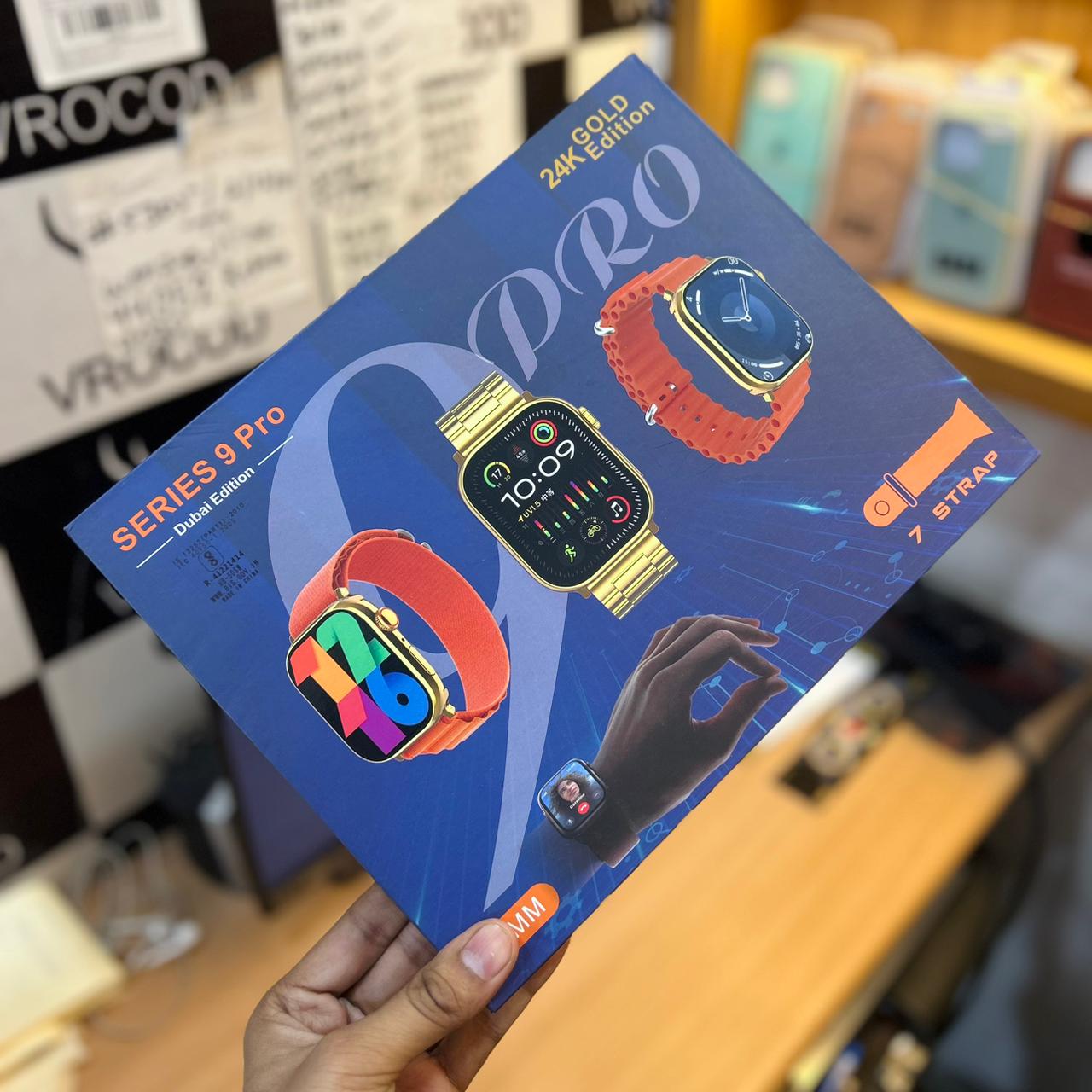 Watch 9 Pro Smartwatch + 7 Premium Straps | Wireless Charging